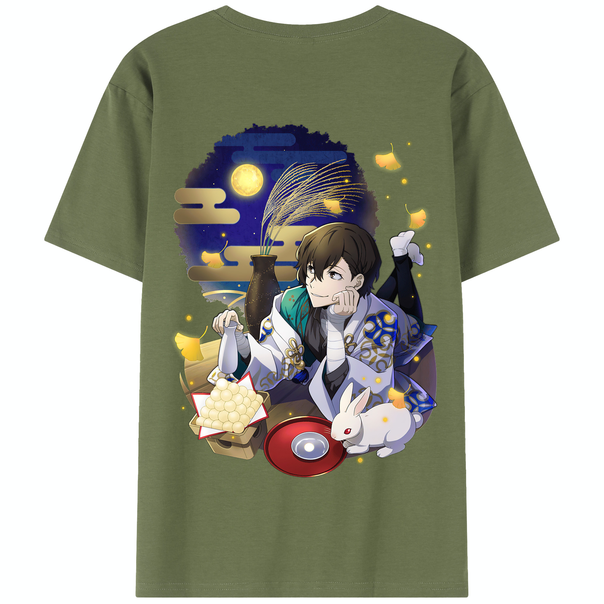 （画像用） 文豪ストレイドッグス Bungo Stray Dogs 綿100％半袖Tシャツ（背面プリント）